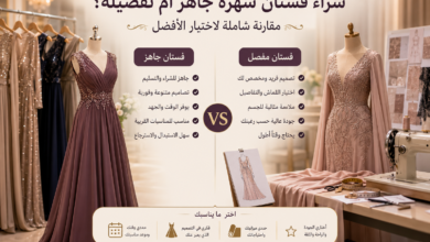 مقارنة بين فستان سهرة جاهز وفستان مفصل