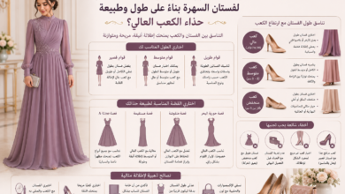 اختيار طول فستان سهرة المناسب مع الكعب العالي